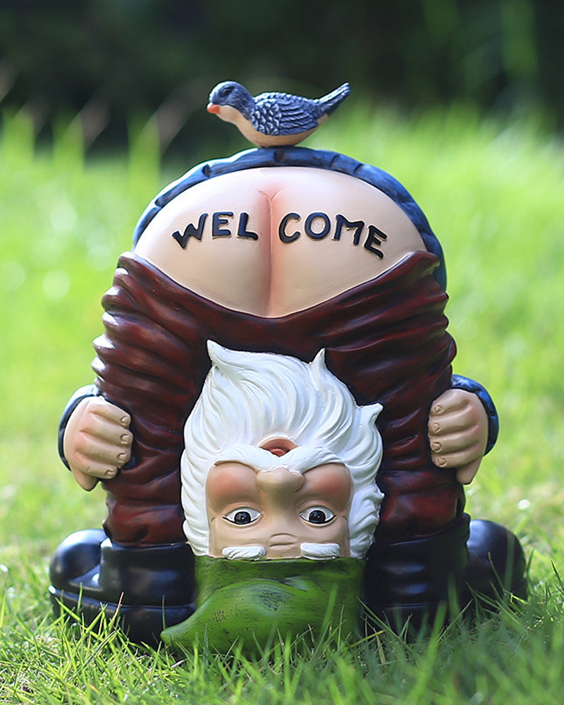 Acrobatic Greeter Gnomes | Funny Handstand Welcome Sign