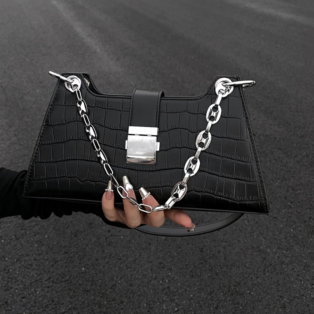 Albelle | Croc-Textured Shoulder Bag