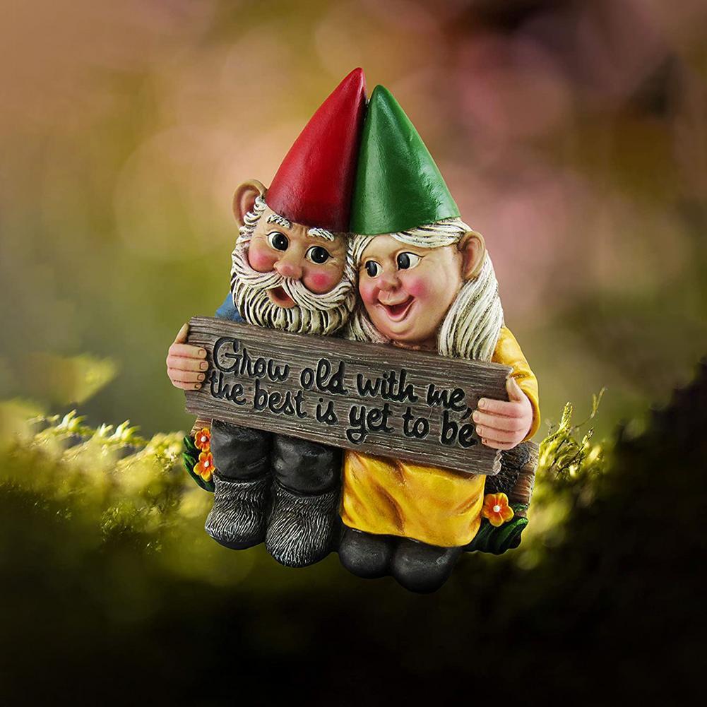 Charming Dwarf Duo | Meticulously Crafted Garden Couple Gnome