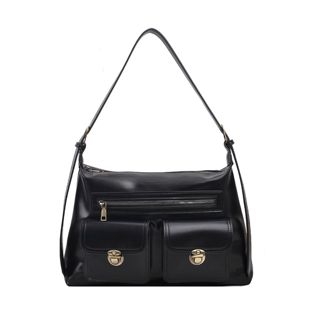 Colettea | Twin Lock Structured Tote Bag