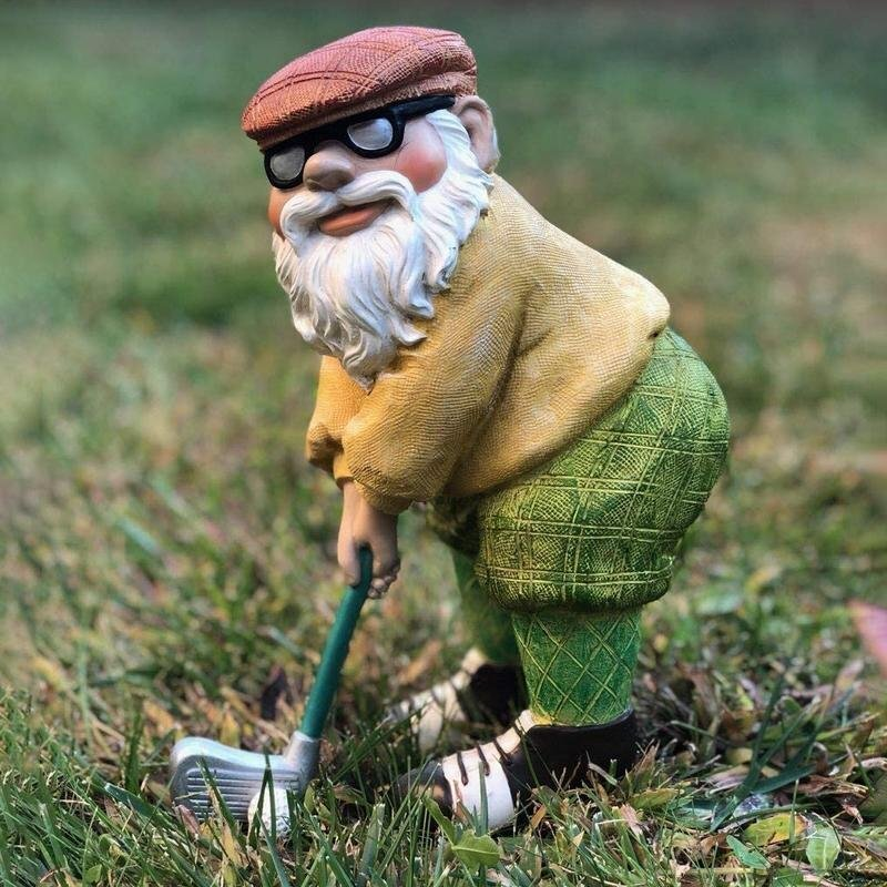 Hole-in-One Grandpa | Funny Golfer Figurine for Lawn & Golf Lovers