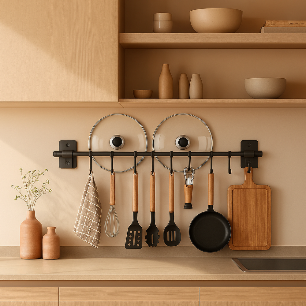 Hookra | Space-Saving Steel Kitchen Hook Rack
