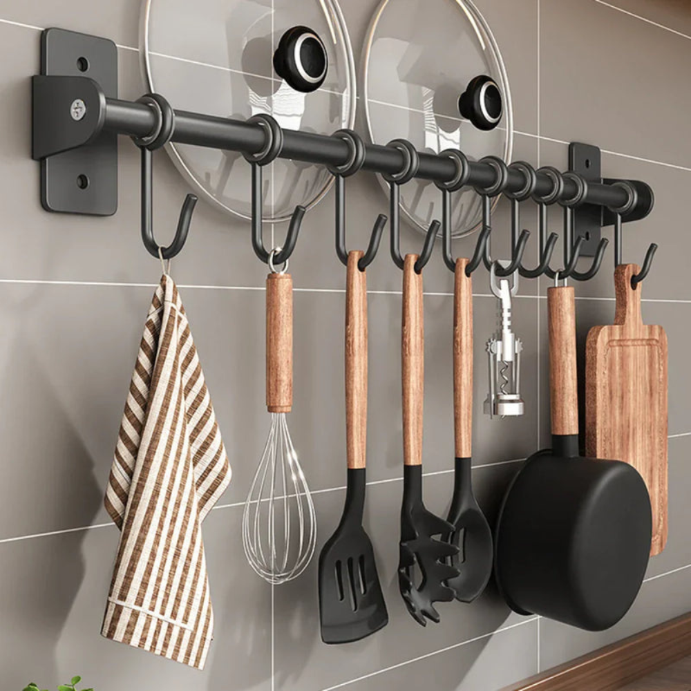 Hookra | Space-Saving Steel Kitchen Hook Rack