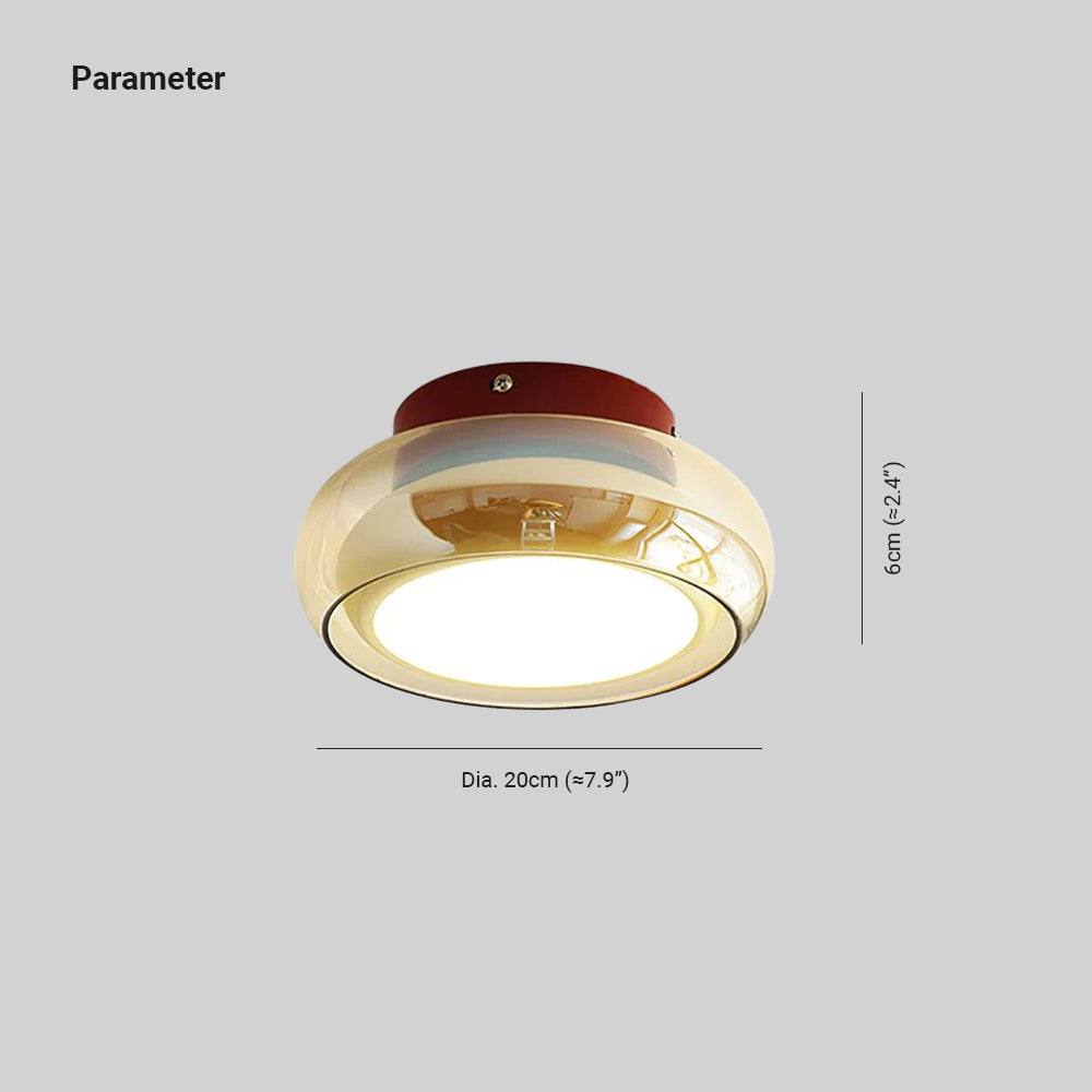 Junora | Retro Glass Flush Mount Ceiling Light