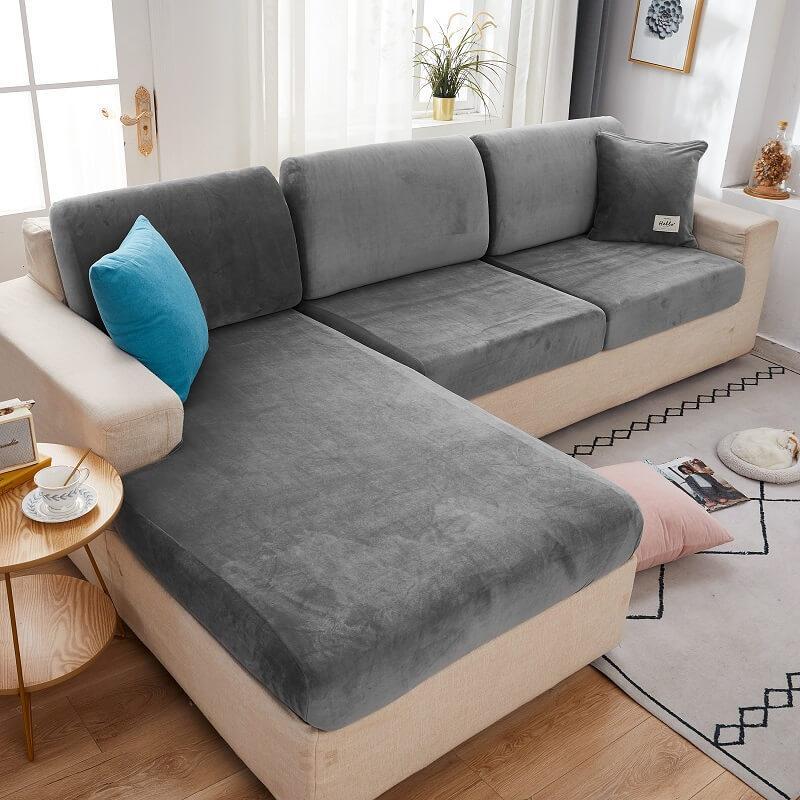 Lucinda | Velvet Stretch Couch Cushion Cover