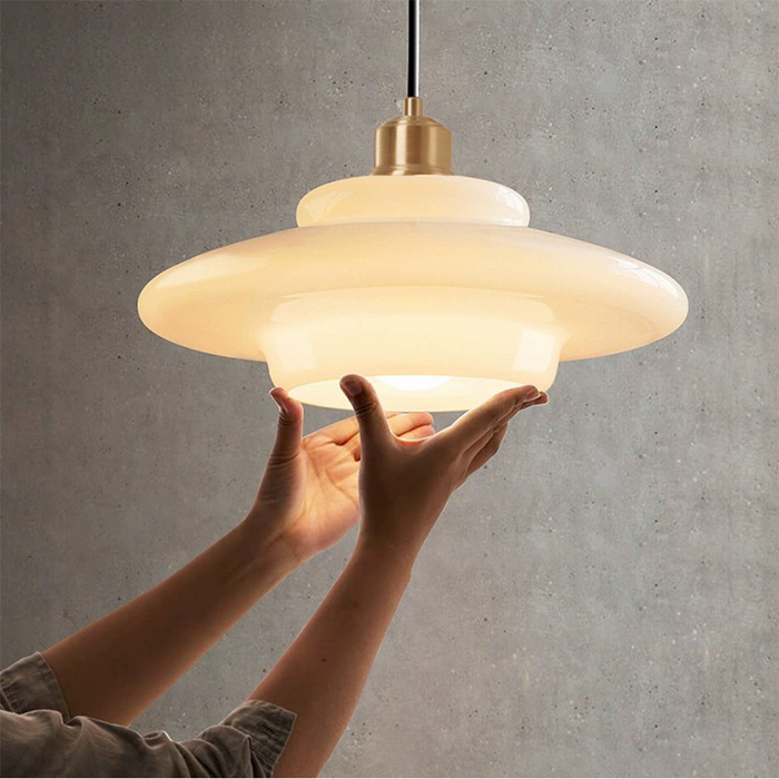 Luminaire | Frosted White Glass Hanging Pendant
