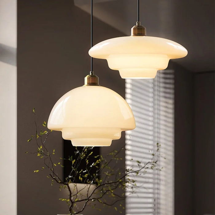 Luminaire | Frosted White Glass Hanging Pendant