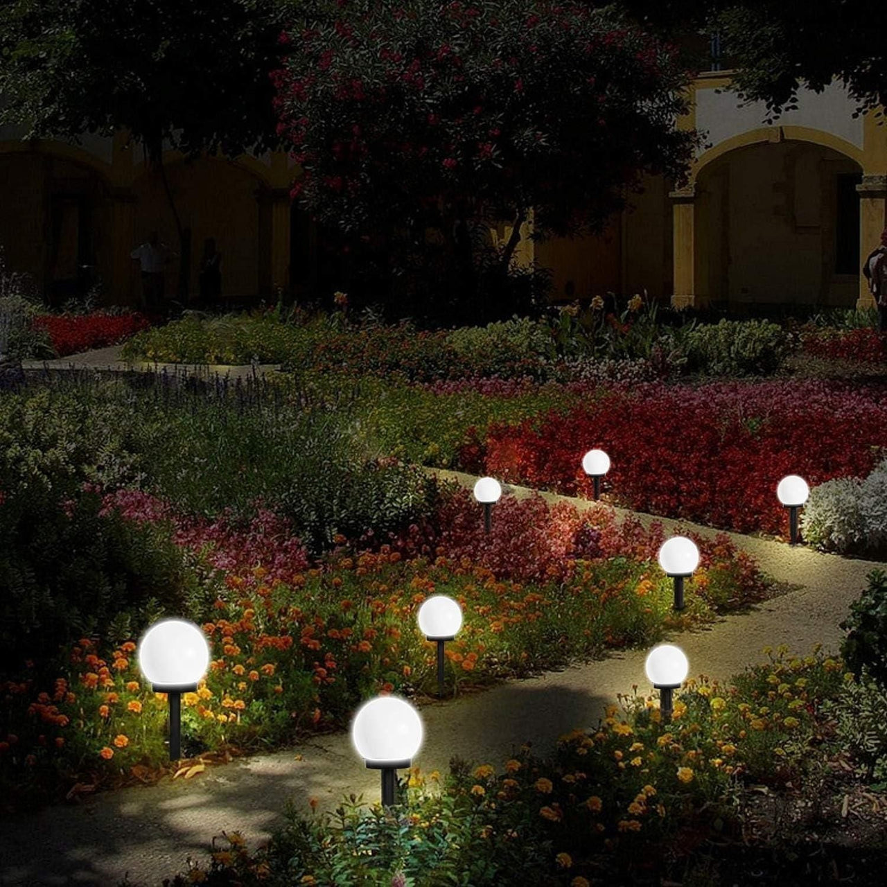 LumoBright | 3-Pack Solar-Powered Waterproof LED Garden Lights
