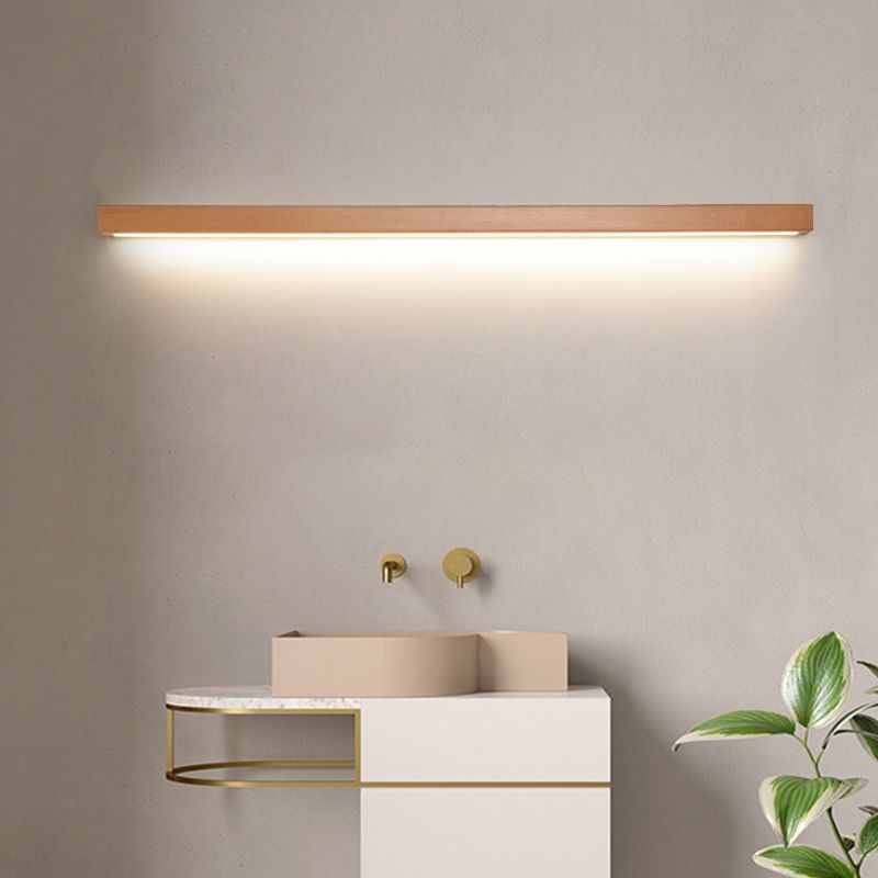 Mutora | Linear Wooden Mirror Vanity Wall Lamp