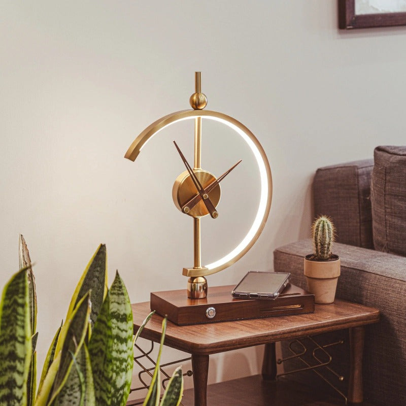 Nagoya | Luxury Led Clock & Charger Table Lamp