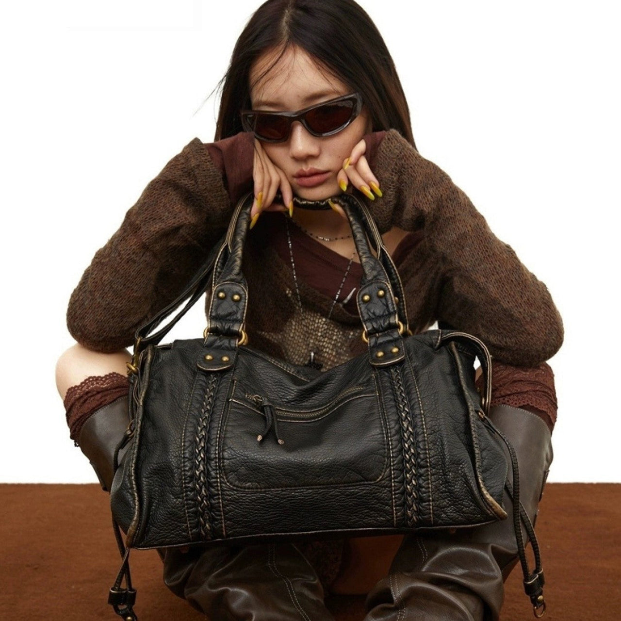 Nomadora | Vintage Black Tote Bag
