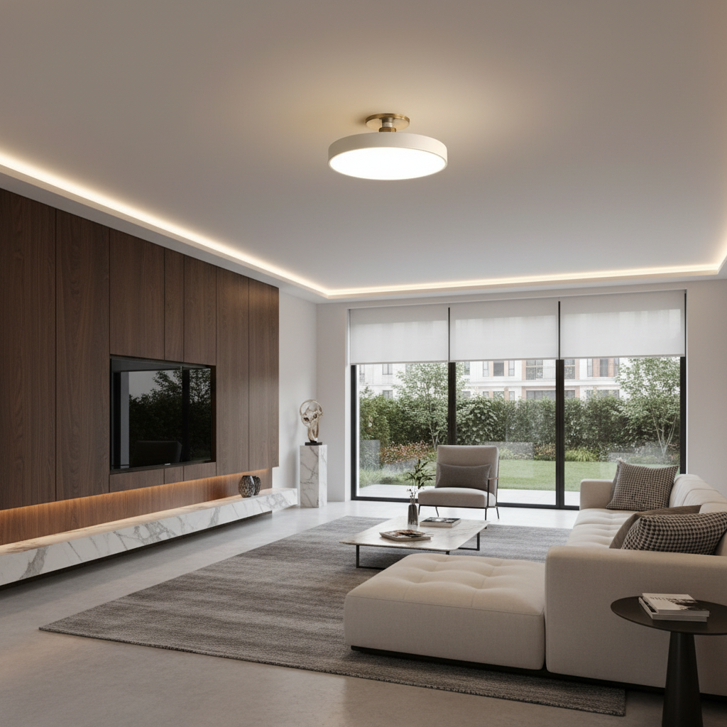 Nordic Round Led Ceiling Light | Modern Flush Mount Fixture