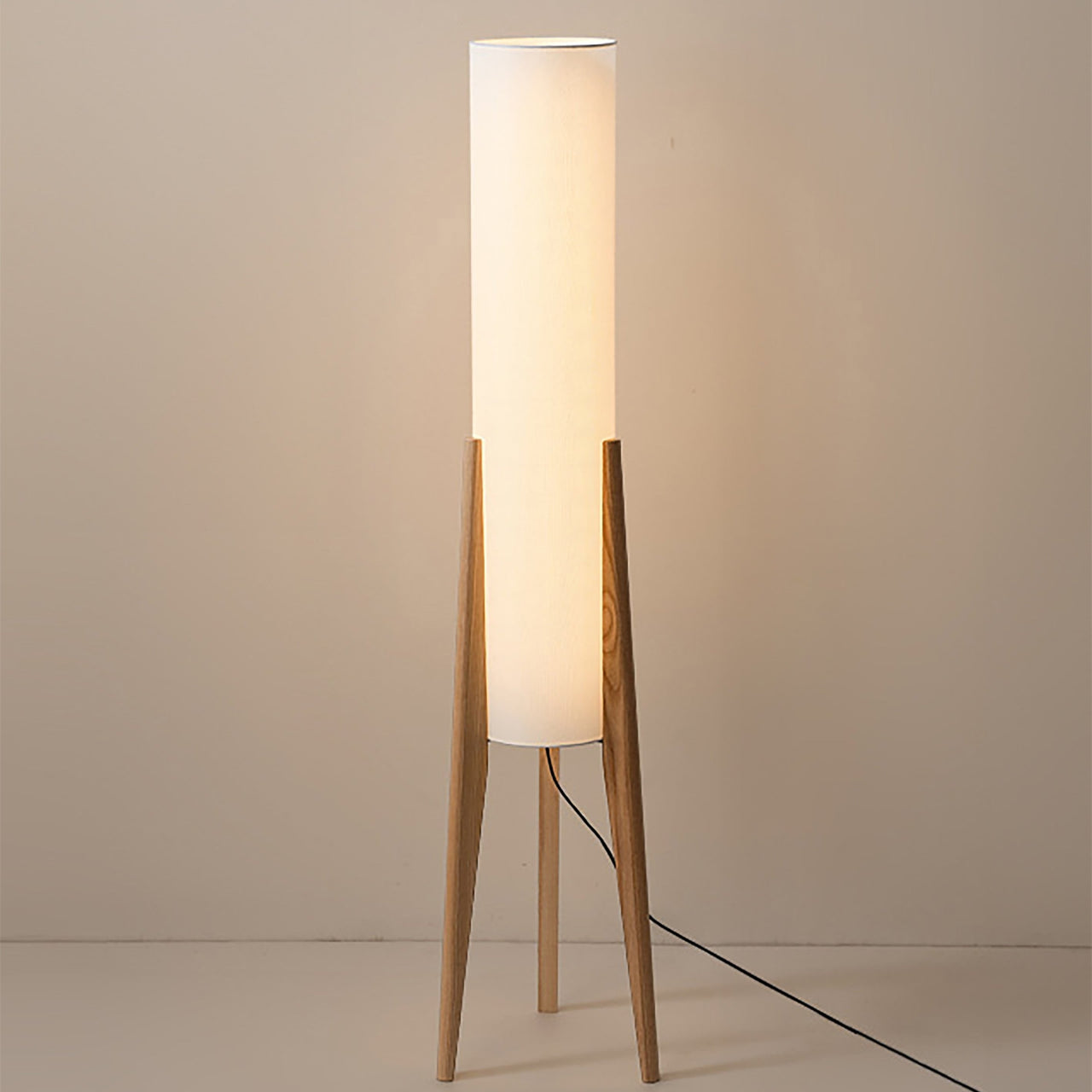 Nordwald | Sculptural Floor Lamp In Solid Walnut Wood