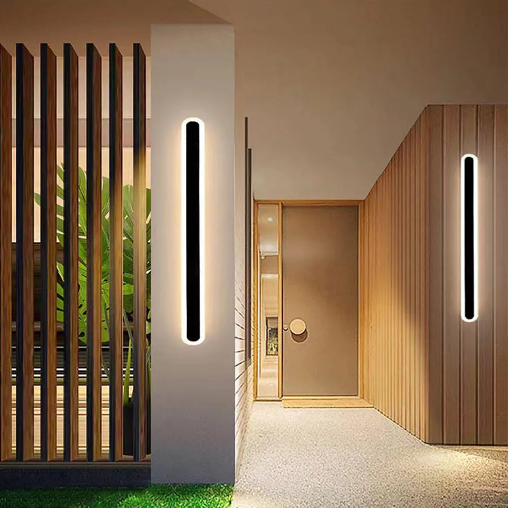 Orvyn | Outdoor Linear Oval Wall Lamp