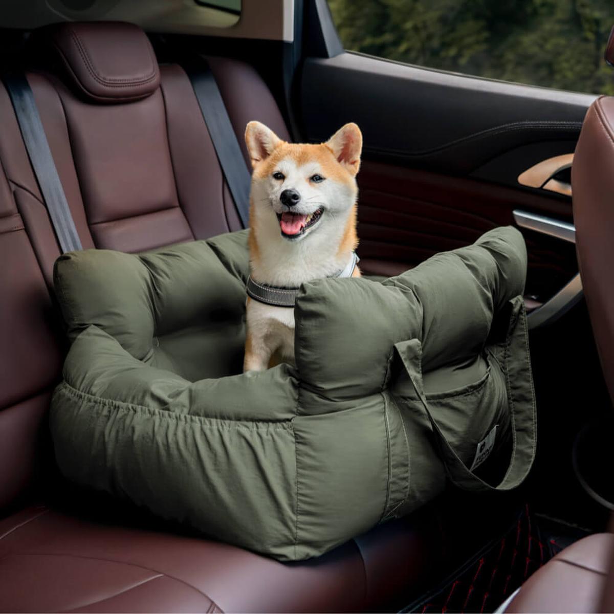 PawHaven | Dog Car Seat Bed with Safety Harness