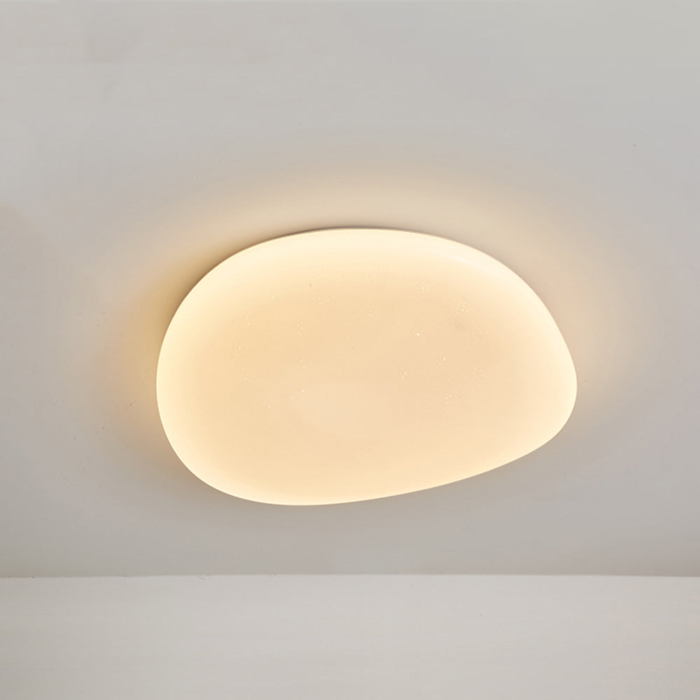 Saya | Modern Pebble-Shaped Flush Mount Ceiling Light
