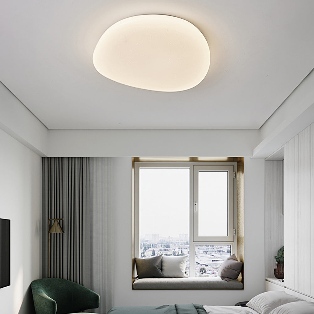 Saya | Modern Pebble-Shaped Flush Mount Ceiling Light