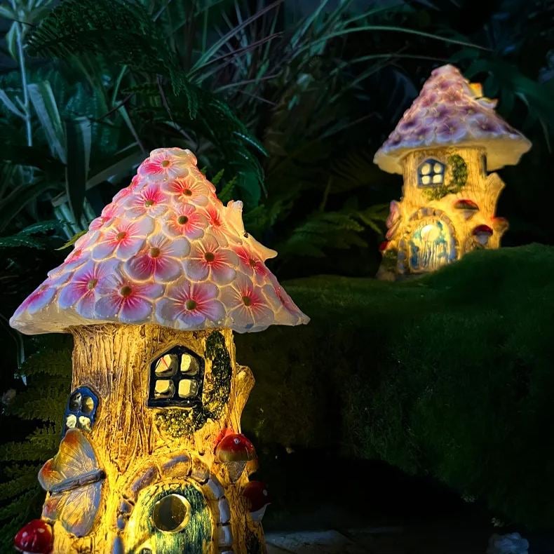 Solar-powered Enchanted Fairy Flower House Light