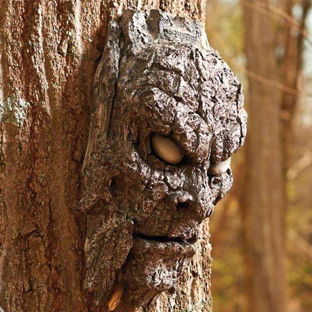 Spooky 3D Demon Tree Faces