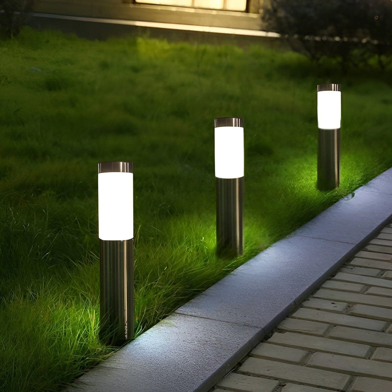 TerraLux | SteelPath Solar Garden Lights – Sleek Stainless Steel LED Pathway Illumination