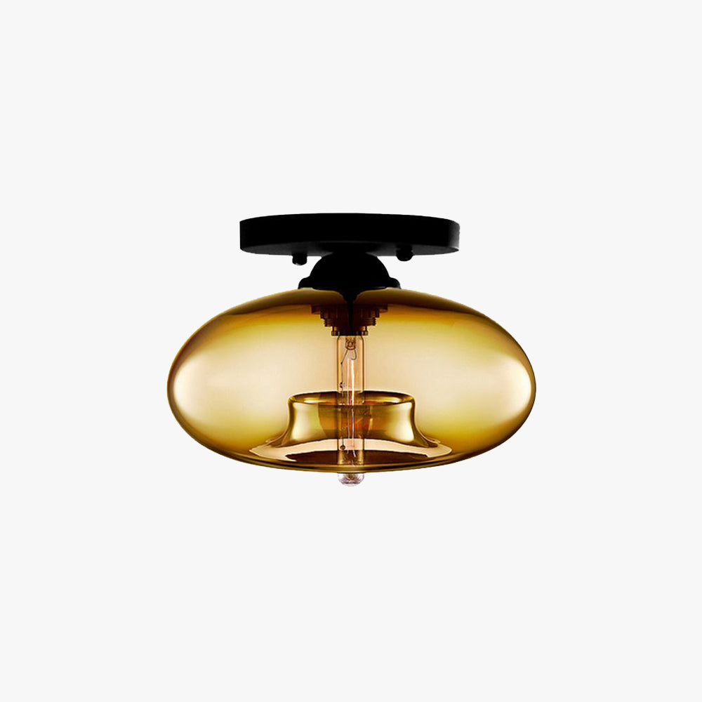 Velisse | Industrial Art Deco Globe Flush Mount Ceiling Light