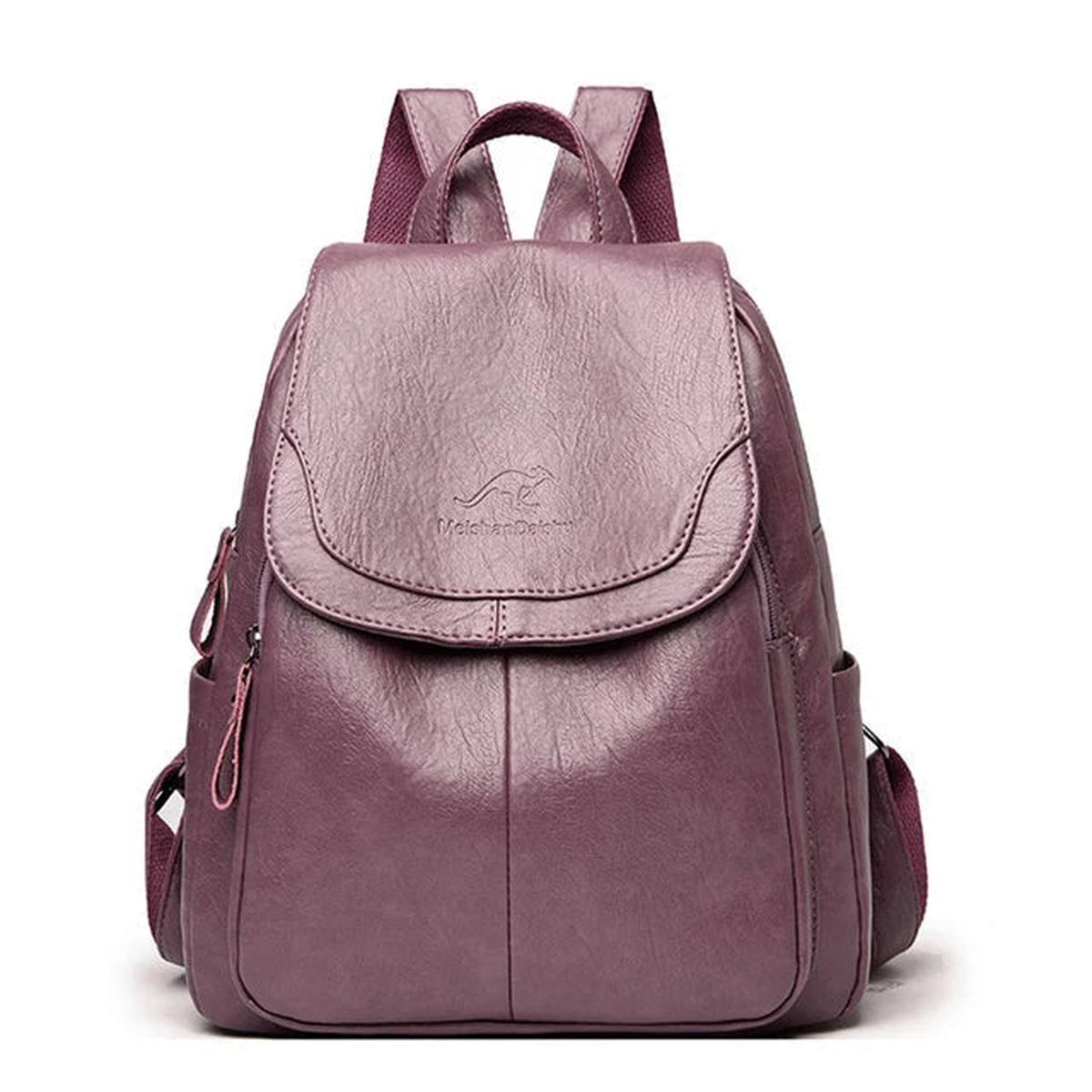 Velorra | Women’s Anti-Theft Leather Backpack