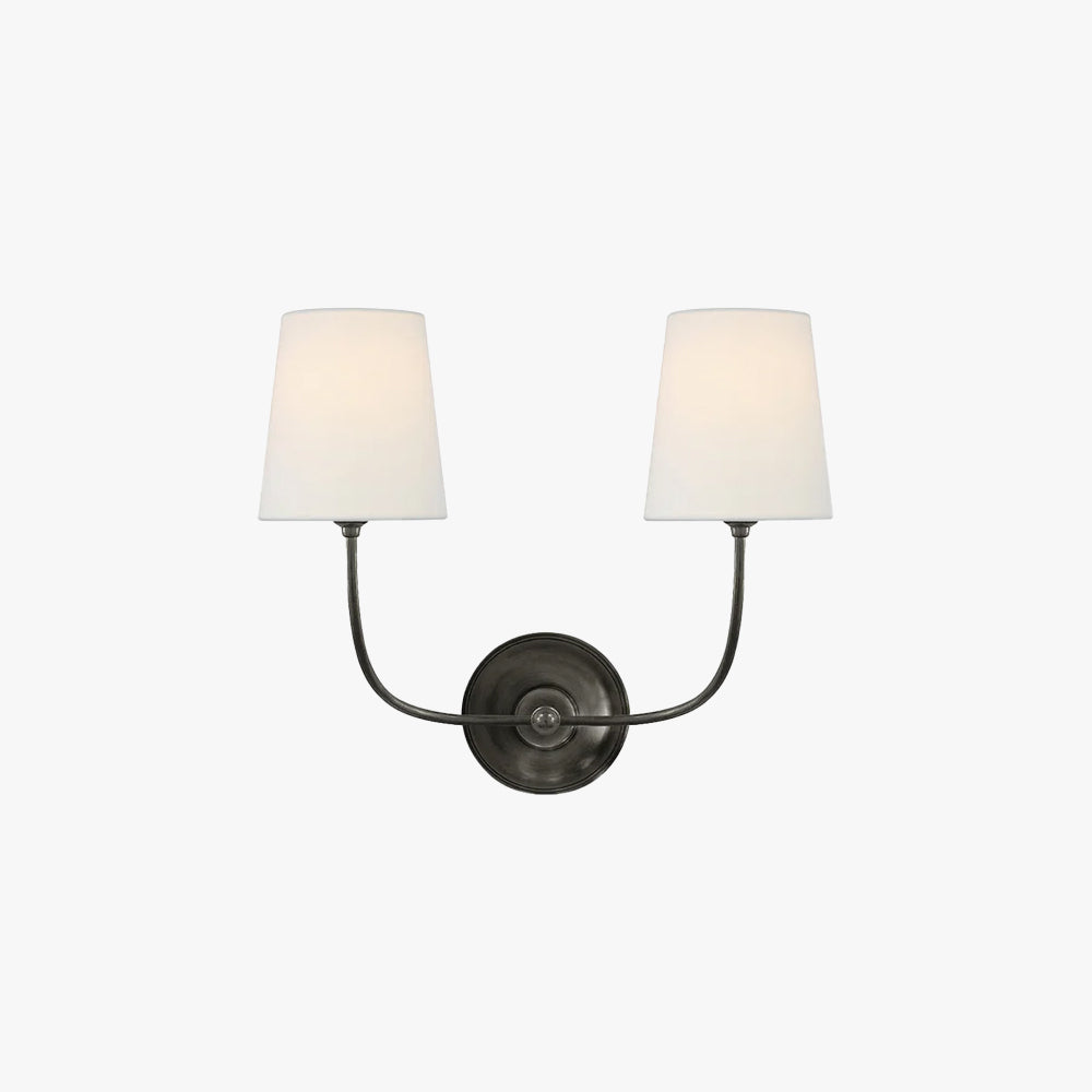 Verrin | Black Bronze Fabric Wall Lamp