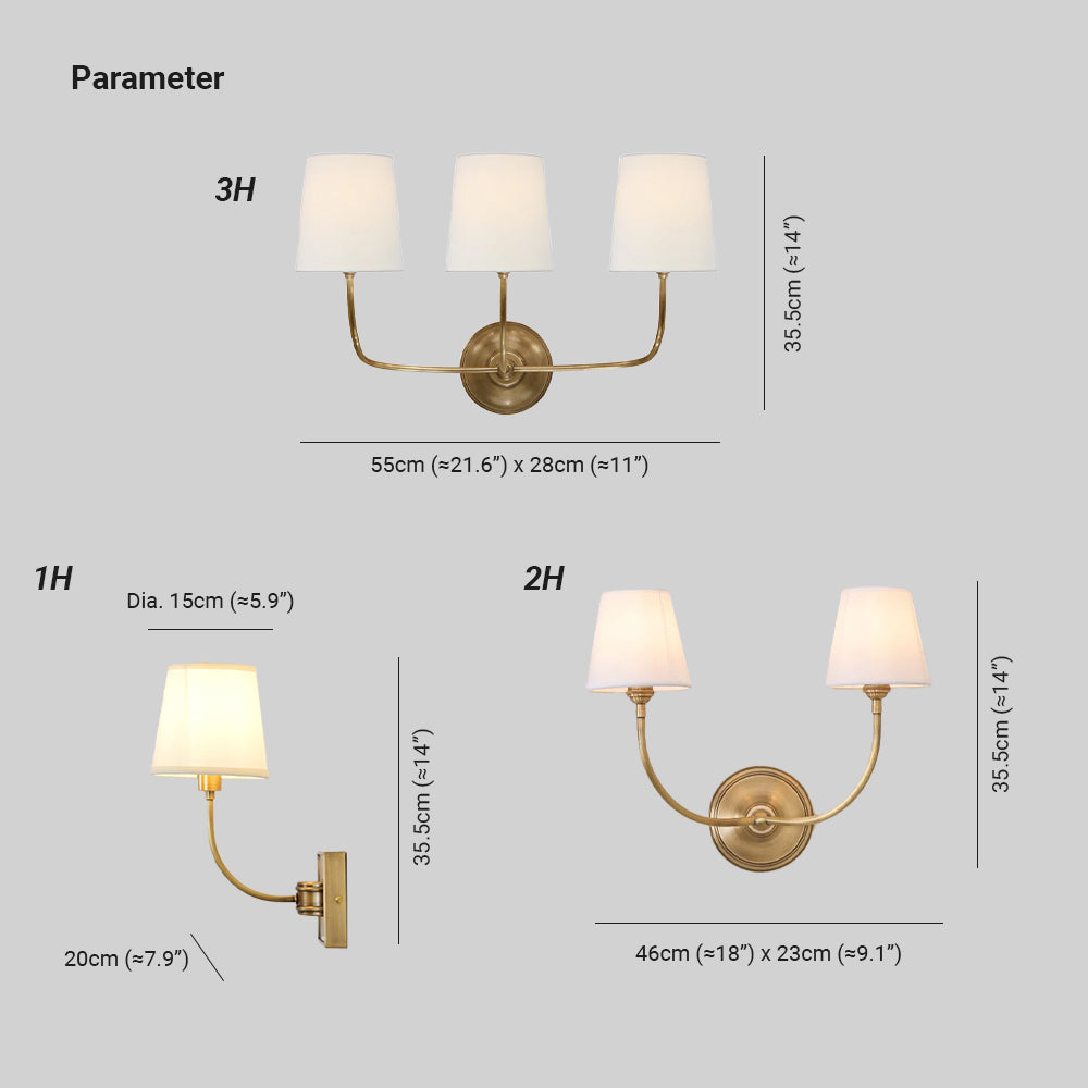 Verrin | Black Bronze Fabric Wall Lamp