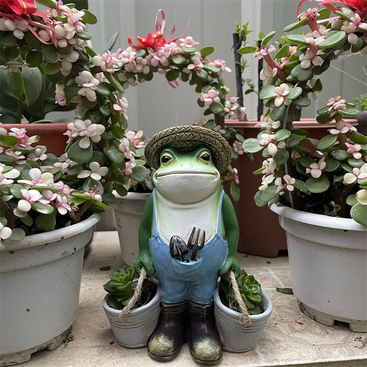 Whimsical Pond Frogs | Resin Frog Animal Ornaments For Garden
